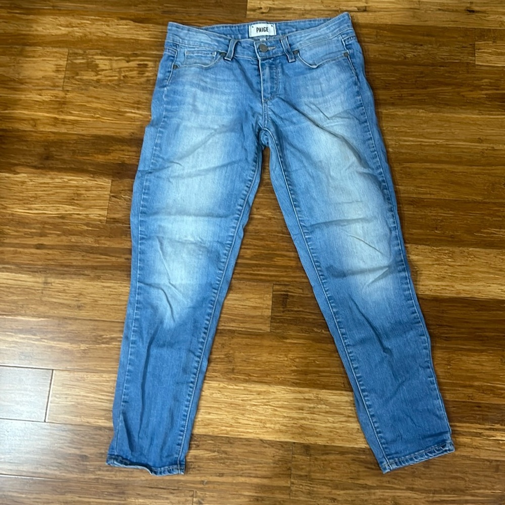 Paige light blue denim jeans.  Good condition. 23” inseam